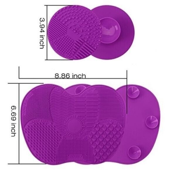 NEW Makeup Brush Cleaning Mat Cleaner Pad Set of 2 - Picture 3 of 5